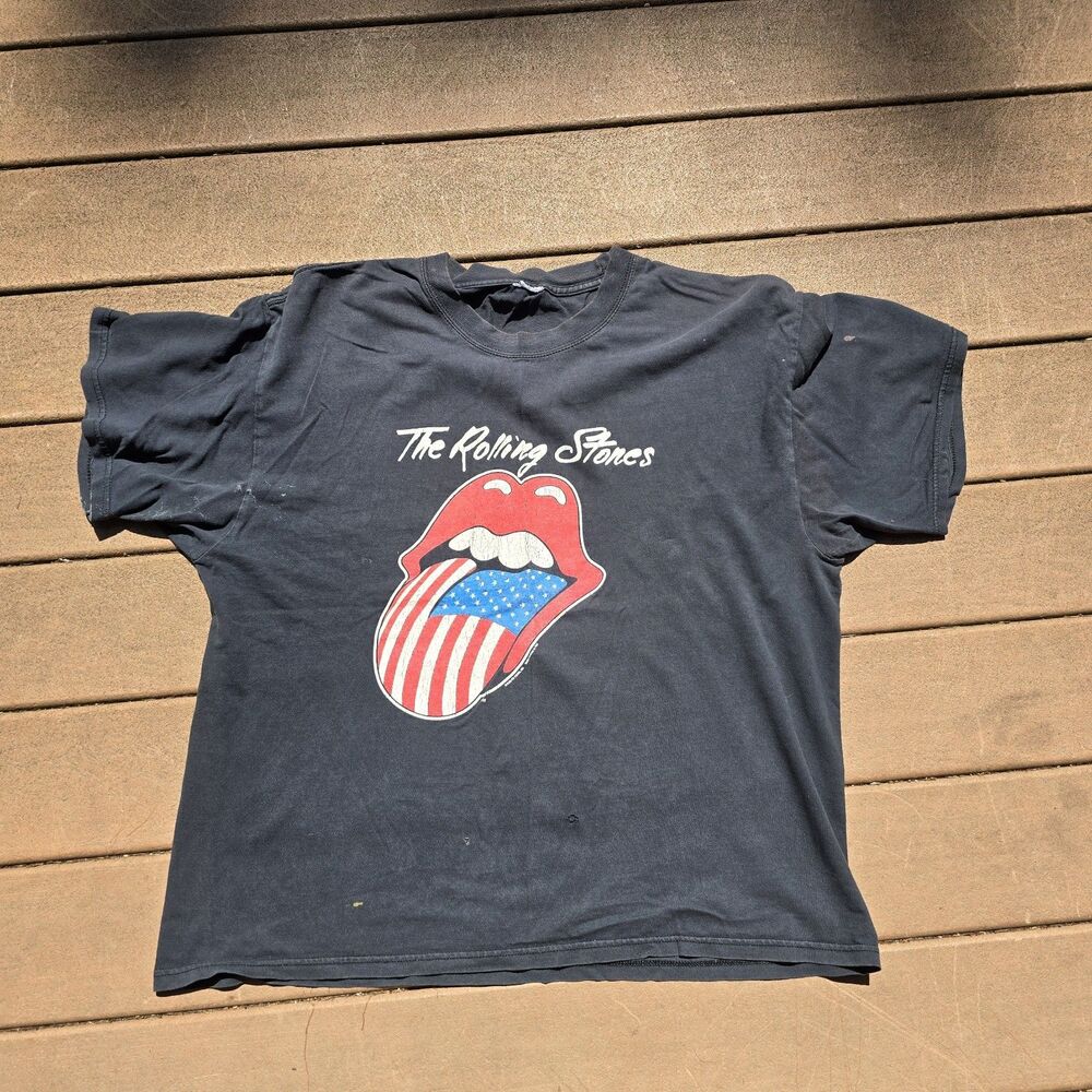 VTG Y2K The Rolling Stones North American 1981 Graphic Band Tee Junk Food USA XL